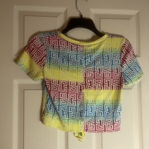 Two piece colorful outfit, size is small